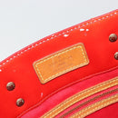 LOUIS VUITTON Monogram Vernis Reade MM Hand Bag Red Rouge M91086 LV Auth 179101-17