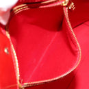 LOUIS VUITTON Monogram Vernis Reade MM Hand Bag Red Rouge M91086 LV Auth 179101-21
