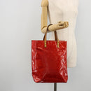 LOUIS VUITTON Monogram Vernis Reade MM Hand Bag Red Rouge M91086 LV Auth 179101-22