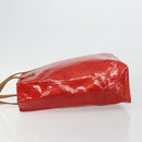 LOUIS VUITTON Monogram Vernis Reade MM Hand Bag Red Rouge M91086 LV Auth 179101-4