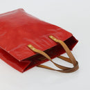 LOUIS VUITTON Monogram Vernis Reade MM Hand Bag Red Rouge M91086 LV Auth 179101-6