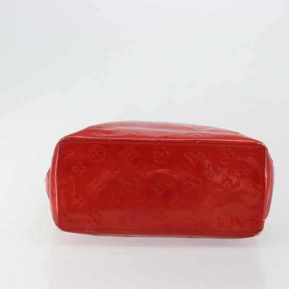 LOUIS VUITTON Monogram Vernis Reade MM Hand Bag Red Rouge M91086 LV Auth 179101