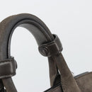 Salvatore Ferragamo Gancini Studio Hand Bag Suede 2way Gray Silver Auth 179102A-17