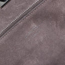 Salvatore Ferragamo Gancini Studio Hand Bag Suede 2way Gray Silver Auth 179102A-18