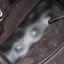 Salvatore Ferragamo Gancini Studio Hand Bag Suede 2way Gray Silver Auth 179102A-19