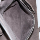 Salvatore Ferragamo Gancini Studio Hand Bag Suede 2way Gray Silver Auth 179102A-24