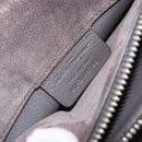 Salvatore Ferragamo Gancini Studio Hand Bag Suede 2way Gray Silver Auth 179102A-25