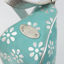 CELINE Shoulder Bag Suede Silver Turquoise Blue Auth 179104A-18