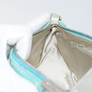 CELINE Shoulder Bag Suede Silver Turquoise Blue Auth 179104A-21