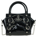 Vivienne Westwood Chain Betty Bag Patent leather 2way Black Silver Auth 179105V-13