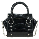 Vivienne Westwood Chain Betty Bag Patent leather 2way Black Silver Auth 179105V-2