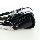 Vivienne Westwood Chain Betty Bag Patent leather 2way Black Silver Auth 179105V-3