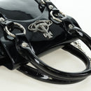 Vivienne Westwood Chain Betty Bag Lackleder 2-Wege Schwarz Silber Auth 179105V-6