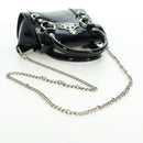 Vivienne Westwood Chain Betty Bag Patent leather 2way Black Silver Auth 179105V-8