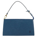LOUIS VUITTON Epi Pochette Accessoires Beutel Blau M52985 LV Auth 179106A-13