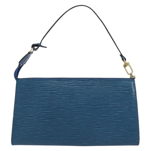 LOUIS VUITTON Epi Pochette Accessoires Beutel Blau M52985 LV Auth 179106A