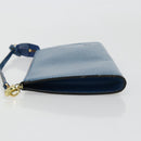 LOUIS VUITTON Epi Pochette Accessoires Beutel Blau M52985 LV Auth 179106A-4