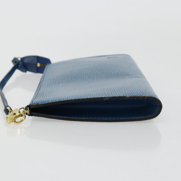 LOUIS VUITTON Epi Pochette Accessoires Beutel Blau M52985 LV Auth 179106A