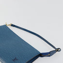 LOUIS VUITTON Epi Pochette Accessoires Beutel Blau M52985 LV Auth 179106A-8