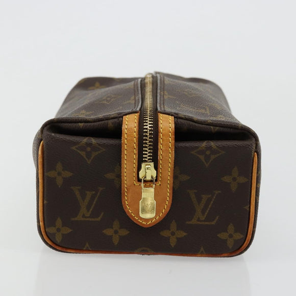 LOUIS VUITTON Monogram Trousse Patte Pression Cosmetic Pouch M47636 Auth 179109