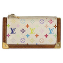 LOUIS VUITTON Monogram Multicolor Pochette Cles Purse White M92655 Auth 179112-13