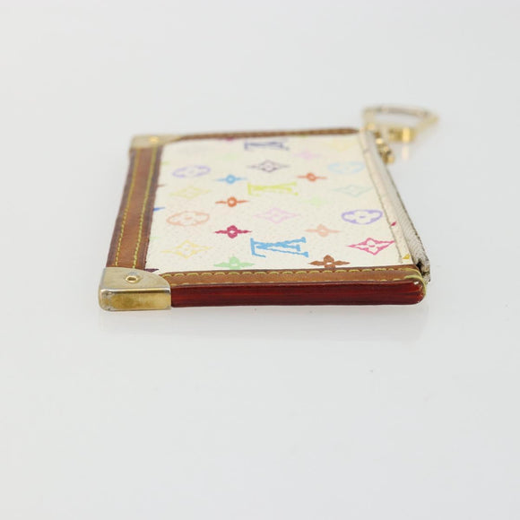 LOUIS VUITTON Monogram Multicolor Pochette Cles Purse White M92655 Auth 179112