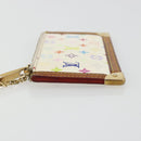LOUIS VUITTON Monogram Multicolor Pochette Cles Purse White M92655 Auth 179112-4
