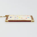 LOUIS VUITTON Monogram Multicolor Pochette Cles Purse White M92655 Auth 179112-6