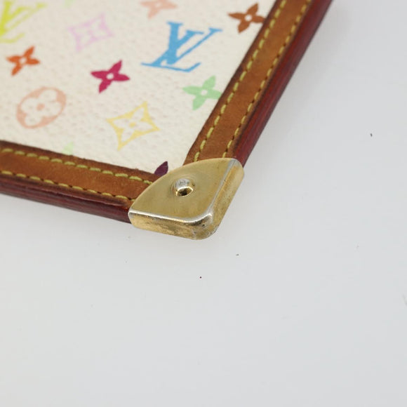 LOUIS VUITTON Monogram Multicolor Pochette Cles Purse White M92655 Auth 179112
