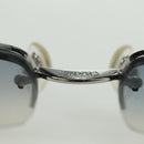 CHANEL COCO Mark Sunglasses metal Silver tone CC Auth 179115V-7