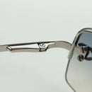 CHANEL COCO Mark Sunglasses metal Silver tone CC Auth 179115V-22