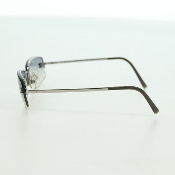 CHANEL COCO Mark Sunglasses metal Silver tone CC Auth 179115V
