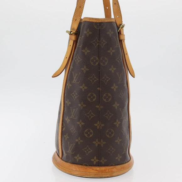 LOUIS VUITTON Monogram Bucket GM Shoulder Bag M42236 LV Auth 179128
