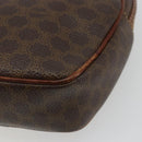 CELINE Macadam Canvas Shoulder Bag PVC Leather Brown Gold Auth 179135-10