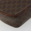 CELINE Macadam Canvas Shoulder Bag PVC Leather Brown Gold Auth 179135-11