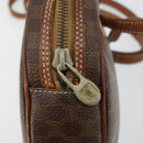 CELINE Macadam Canvas Shoulder Bag PVC Leather Brown Gold Auth 179135-14