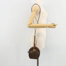 CELINE Macadam Canvas Shoulder Bag PVC Leather Brown Gold Auth 179135-19