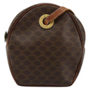 CELINE Macadam Canvas Shoulder Bag PVC Leather Brown Gold Auth 179135-2
