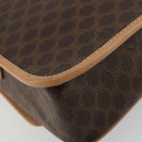 CELINE Macadam Canvas Cirkel Schoudertas PVC Leer Bruin Goud Auth 179136A-9