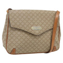 CELINE Macadam Canvas Shoulder Bag PVC Beige Gold Auth 179137-1