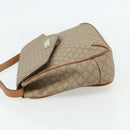 CELINE Macadam Canvas Shoulder Bag PVC Beige Gold Auth 179137-4