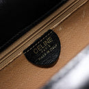 CELINE Horse Carriage Hand Bag Leather Black Gold Auth 179139-16