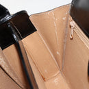 CELINE Horse Carriage Hand Bag Leather Black Gold Auth 179139-19