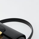 CELINE Horse Carriage Hand Bag Leather Black Gold Auth 179139-8