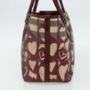 BURBERRY Tote Bag PVC Beige Silver Auth 179142-5