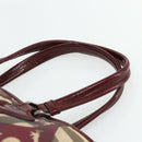 BURBERRY Tote Bag PVC Beige Silver Auth 179142-8