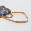 Burberrys Hand Bag PVC 2way Blue Gold Auth 179143-9