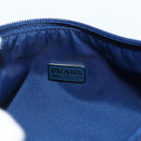 PRADA Hand Pouch Nylon Blue Silver Auth 179144A-16