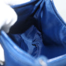 PRADA Hand Pouch Nylon Blue Silver Auth 179144A-19