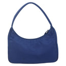 PRADA Hand Pouch Nylon Blue Silver Auth 179144A-3